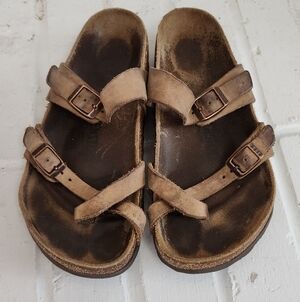 Birkenstock Tan Double-Strap Sandals , Size 37
